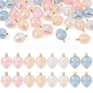 40Pcs 4 Colors Imitation Gemstone Acrylic Pendants, with Golden Tone Iron Findings, Strawberry, Mixed Color, 18.5x13x13mm, Hole: 1.6mm, 10pcs/color(SACR-TA0001-22)