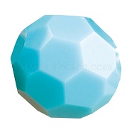 Preciosa&reg Crystal Beads, Czech Crystal, 451 19 602 Round, 63030 Turquoise, 4mm, Hole: 1mm(Y-PRC-BB4-63030)