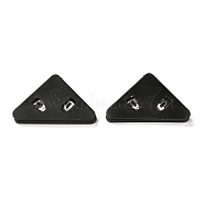 Triangle Shaped Plastic Clips, for Office School Supplies, Black, 31x52x19mm(AJEW-F054-02E)
