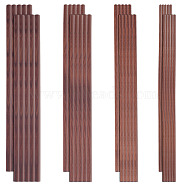 32Pcs 4 Styles Black Walnut Wood Craft Sticks, Column, Coconut Brown, 150x2.7~5.8mm, 8pcs/style(WOOD-OC0004-06D)