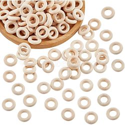 Unfinished Wooden Discs, Wood Cutout Circles Chips, for Arts & Crafts Projects, Flat Round, BurlyWood, 2x0.5cm, 100pcs/bag(WOOD-WH0030-11)