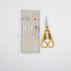 Stainless Steel Scissors, Embroidery Scissors, Sewing Scissors, with Zinc Alloy Handle, Golden, 191x83mm(SENE-PW0016-05C)