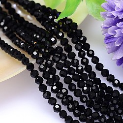 Imitation Austrian Crystal Bead Strands, Grade AAA, Faceted(32 Facets) Round, Black, 6mm, Hole: 0.7~0.9mm, about 68pcs/strand, 15.7 inch(G-M181-6mm-23A)