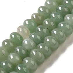 Natural Green Aventurine Beads Strands, Rondelle, 10x6~6.5mm, Hole: 1mm, about 59~61pcs/strand, 14.57~15.16 inch(37~38.5cm)(G-G102-C02-01)