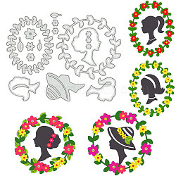 Girl Theme Carbon Steel Cutting Dies Stencils, for DIY Scrapbooking, Photo Album, Decorative Embossing Paper Card, Human, 114x147x0.8mm(DIY-WH0309-1678)