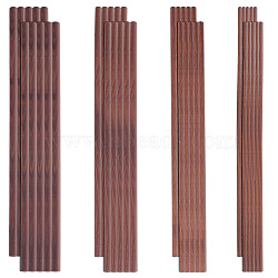 32Pcs 4 Styles Black Walnut Wood Craft Sticks, Column, Coconut Brown, 150x2.7~5.8mm, 8pcs/style(WOOD-OC0004-06D)