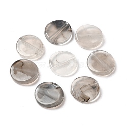 Transparent Acrylic Beads, Flat Round, Dark Gray, 11.5x2.7mm, Hole: 1.2mm, about 1580pcs/500g(OACR-A021-16D)