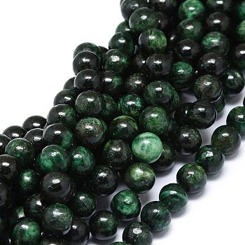 Natural Fuchsite Beads Strands, Round, 10~10.5mm, Hole: 1mm, about 39pcs/strand, 15.55 inch(39.5cm)
