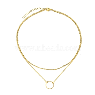 Brass Layered Necklace for Women(NJEW-JN04912)-4