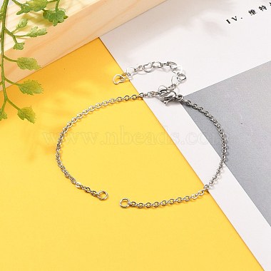 Tarnish Resistant 304 Stainless Steel Cable Chain Bracelet Making(AJEW-JB00782-01)-4