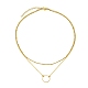 Brass Layered Necklace for Women(NJEW-JN04912)-4