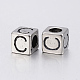 304 Stainless Steel Large Hole Letter European Beads(X-STAS-H428-01AS-C)-2