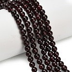 Natural Garnet Beads Strands, Round, 5mm, Hole: 0.8mm, about 79pcs/strand, 14.96 inch(38cm)(G-C262-B07-5mm)