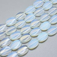 Opalite Beads Strands, Oval, 18x13x4.5mm, Hole: 1mm, about 22pcs/strand, 15.3 inch(39cm)(G-G793-20A-04)