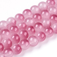 Baking Painted Imitation Jade Glass Round Bead Strands, Two Tone, Pale Violet Red, 6~6.5mm, Hole: 1mm, about 138~141pcs/strand, 30.71~31.10 inch(78~79cm)(DGLA-N003-6mm-03)