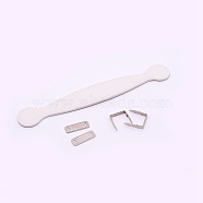 PU Leather Bag Handle, with Iron Findings, Bag Replacement Accessories, White, 22x3.2x0.4cm(FIND-WH0063-16P-01)