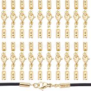 20 Sets 304 Stainless Steel Lobster Claw Clasps, with Cord Ends, Golden, 32mm(STAS-UN0037-34)