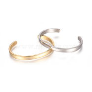 304 Stainless Steel Cuff Bangles, Mixed Color, 2-1/4x1-5/8 inch(5.7x4cm), 4mm(STAS-I110-10-4mm)