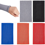 Fingerinspire 10Pcs 5 Colors Ribbing Pattern Polyester Oversleeves, Air Blower Terminals Oversleeves, Mixed Color, 151x84x3.3mm, 2pcs/color(FIND-FG0001-66)