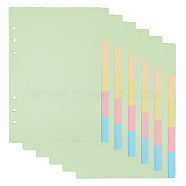 5 Sheets 5 Colors A5 Paper Binder Dividers, Index Page Tab for Planner & Notebook & Loose Leaf Binders, Rectangle, Mixed Color, 211x156x0.3mm, 1 sheet/color(DIY-WH0349-207B)