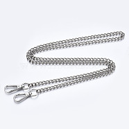 Bag Chains Straps, Iron Curb Link Chains, with Alloy Swivel Clasps, for Bag Replacement Accessories, Platinum, 1190x7mm(FIND-Q089-018P)