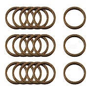 Brass Linking Rings, Nickel Free, Antique Bronze, 10x1mm(X-EC18710mm-NFAB)