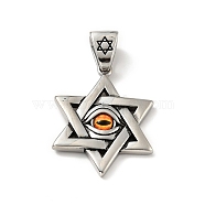 304 Stainless Steel Pendants, Star of David, Stainless Steel Color, 42x32x4mm, Hole: 11x6mm(STAS-E058-13P)