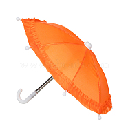 Plastic Doll Umbrella, Doll Making Supplies, Dark Orange, 220x250~300mm(DOLL-PW0001-366C)