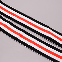 Flat Elastic Band, For Clothing, Garment Accessories, Red, 40mm(OCOR-WH0065-27)