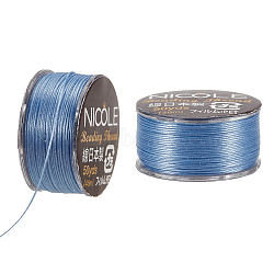Nylon Beading Thread, Seed Bead Thread, Nylon String for Jewelry Beading Bracelets Making, Blue, 0.1mm, about 50.31 Yards(46m)/Roll(NWIR-WH0005-10K)
