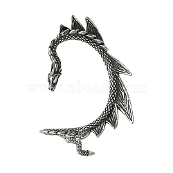 316 Surgical Stainless Steel Cuff Earrings, Right, Dragon, 55x43mm(EJEW-E300-01AS-05)