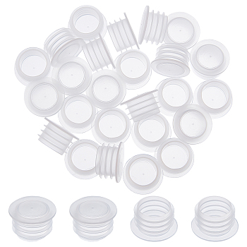 PE Plastic Bottle Caps, for Bottle, Column, White, 18.5x11mm