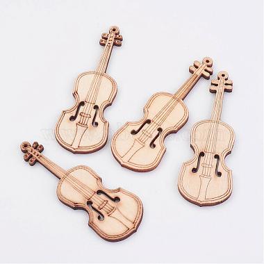 74mm AntiqueWhite Musical Instruments Wood Pendants