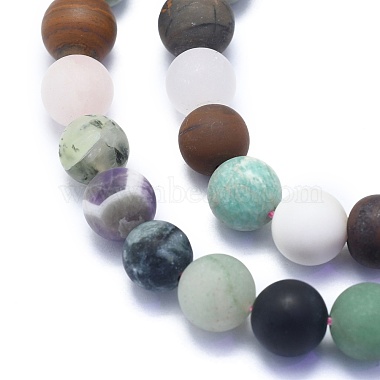 Natural Mixed Gemstone Beads Strands(G-K310-H01-10mm)-3