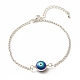 Enamel Evil Eye Link Bracelet with 304 Stainless Steel Rolo Chains for Women(BJEW-JB08156)-1
