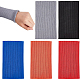 fingerinspire 10Stk. 5 Farben Rippenmuster Polyester-Ärmel(FIND-FG0001-66)-1
