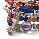 Alloy Rhinestone Cup Chain & Multi-layered Stretch Bracelets Sets(BJEW-SZ0001-012A)-2