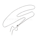 Tarnish Resistant Stainless Steel Slider Necklace Making, with Box Chains, Stainless Steel Color, 24.02 inch(61cm)(AJEW-JB00476)