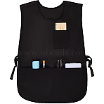 Velvet Sleeveless Apron, without Shoulder Belt, for Household Cleaning Cooking, Black, 740x480x9mm(AJEW-WH20048-81)