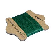 Waxed Nylon Cord, Dark Green, 0.45mm, about 21.87 yards(20m)/card(YC-E005-0.45mm-22)
