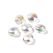 Acrylic Beads, Imitation Baroque Pearl Style, Oval, Clear AB, 12x10.5x6.5mm, Hole: 1.3mm(PACR-C008-05A)
