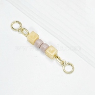Resin Bead Bag Extension Chains, with Alloy Spring Gate Ring, Purse Making Supplies, Thistle, 15.5cm(PURS-PW0010-15G)