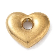 304 Stainless Steel Spacer Beads, Heart, Golden, 15.5x17.5x4.5mm, Hole: 3.5mm(STAS-A088-02G)