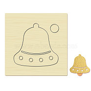 Wood Cutting Dies, with Steel, for DIY Scrapbooking/Photo Album, Decorative Embossing DIY Paper Card, Bell Pattern, 10x10cm(DIY-WH0178-071)