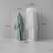 DIY Silicone Statue Candle Molds, For Candle Making, Goddess Human, White, 6.7x6.1x14.1cm(PW-WG26778-01)