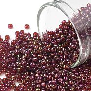 TOHO Round Seed Beads, Japanese Seed Beads, (331) Gold Luster Wild Berry, 11/0, 2.2mm, Hole: 0.8mm, about 5555pcs/50g(SEED-XTR11-0331)
