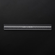 Acrylic Spill Tool, for Zipper Rubberizing, Rectangle, Clear, 19.7x2.07x0.75cm(TOOL-WH0001-32F)