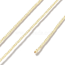 Polyester Twisted Cord, Round, for DIY Jewelry Making, Lemon Chiffon, 1mm, about 49.21 Yards(45m)/Roll(OCOR-G015-01A-27)