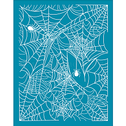 Silk Screen Printing Stencil, for Painting on Wood, DIY Decoration T-Shirt Fabric, Spider Web Pattern, 12.7x10cm(DIY-WH0341-321)