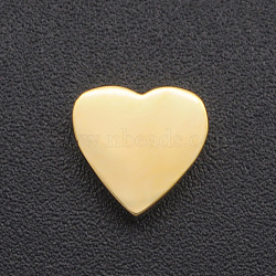 201 Stainless Steel Charms, for Simple Necklaces Making, Stamping Blank Tag, Laser Cut, Heart, Golden, 7.5x8x3mm, Hole: 1.6mm(STAS-R109-JA414-2)